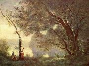 Jean-Baptiste Camille Corot Erinnerung an Mortefontaine oil painting reproduction